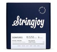Stringjoy BAL105 Signatures - Corde per chitarra con ferita al nichel, calibro 10,5-50, illuminazione e calibrazione bilanciate, corde per chitarra elettrica per un suono migliore, 6 corde per