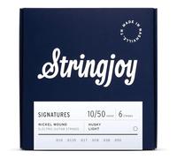 Stringjoy Signatures 10-50 Balanced Husky Light Gauge - Corde per chitarra elettrica con avvolgimento in nichel - Stabilità eccezionale e presenza incredibile, Set di 6 corde elettriche, 1 confezione