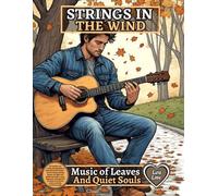 STRINGS IN THE WIND - Music of Leaves and Quiet Souls: 60 realistic arts of men playing guitar in peaceful autumn parks - surrounded by swirling ... coloring book for anyone who loves music