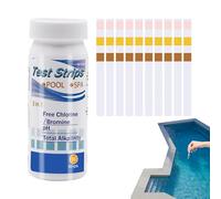 Strip di prova della piscina - Affidabile 3 in 1 Analisi rapida della carta per la carta di rilevamento 'acqua | Strisce di prova multifunzionale per piscina e turbini spa | Risultati precisi in d