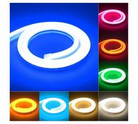 STRIP LED FLUORESCENTE EFFETTO TUBO NEON COLORATO IMPERMEABILE IN SILICONE DC12V