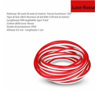 Strip led neon flex flessibile striscia 600 led 5mt 8 colori di luce 40 w ip65