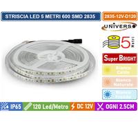 UNIVERSO Striscia LED impermeabile 50W alta luminosit 4500lm 12V luci esterno IP55 5mt