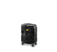 Stripe Cabin | Trolley Rigido Bagaglio a Mano (55x40x22 cm) Design Italiano 36 L Capacità 4 ruote girevoli 100% in Policarbonato Chiusura a combinazione Black (S)