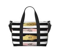 Stripe Don't Kill My Vibe Borsa a tracolla portatile da viaggio, borsa a tracolla singola borsa sportiva e fitness borsa da viaggio