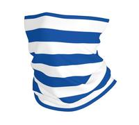 Stripe of Blue And White Colors Unisex Bandana Traspirante Collo Ghetta Elastico Scaldacollo per Ciclismo Sport Running Sci