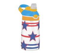 Stripe Stars 4 luglio Independence Day Borraccia per bambini con beccuccio a prova di perdite, tazza da viaggio per sport, viaggi e scuola termos para agua fria para ni?os