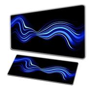 Striped mouse pad, XXL mousepad, clear stripes, high-definition, anti slip rubbermousepad, sewn edge mousepad, large-sized deskpad for officegames, Tappeti di mouse per gamers per pc (K, 31.5x11.8 in)