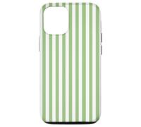 Striped Pattern Green and White Vertical Lines Custodia per iPhone 12/12 Pro