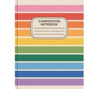 Stripes Rainbow Composition Notebook: 120 Pages, with Pastelcartoon Cover Design, designed for School Notes, Ideas, Women, Teens, Students, Back to ... for School Notes, Ideas, Women, Teens, Stu