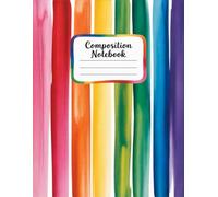 Stripes Rainbow Composition Notebook: 120 Pages, with Softwatercolors Cover Design, great for School Notes, Drawing, Teens, Kids, Summer Vacation ... Notes, Drawing, Teens, Kids, Summer Vacat