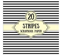 Stripes Scrapbook Paper: 20 Double-Sided Black and White Pattern for Decoupage, Mixed Media Art, Journaling & Origami | Decorative Craft Paper | 8.5 x 8.5 inch