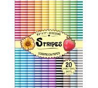Stripes Scrapbook Paper: 20 Line Designs, 20 Double-Sided Sheets for Crafting Projects, Origami, Journaling, Decoupage & More | 8.5" x 11"