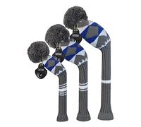 Stripes stile maglia Golf Club Head Covers set of 3, Fit for driver Wood (460CC), fairway, ibrido (UT)