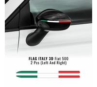 Stripes Strisce Adesive 3D Sagomate Italia per Specchietti Fiat 500