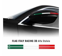 Stripes Strisce Adesive 3D Tricolore Italia per Specchietti Alfa Romeo Stelvio