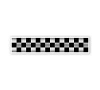 Stripes Strisce Adesive per Auto Scacchi Nero-Cromo 2 x 33 cm