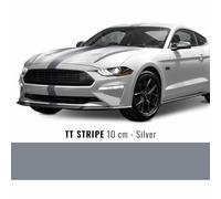 Stripes Striscia Adesiva per Auto TT Argento 10 cm x 10 mt