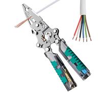 Stripper Cavo | Taglio- Cavi con Tester di Tensione | Cacciavite e Spinnestatore Pieghevole per Cablaggio Auto Edificio Telecom