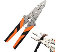 Stripper Filo, Stripper A Filo Pieghevole Multifunzionale | Crimper Crimper Clotter Pieghevole,14 In 1 Pinza Per Cavi Per, Avvolgimento, Scissione, Utensile Elettricista