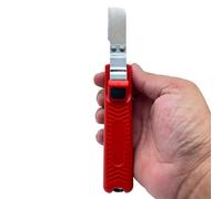 Stripper per cavi con ampia gamma di stripping integrato in manico in gomma a mo