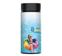 Strips di prova per piscina e spa - Precisione medica | Kit di test 'acqua per piscina | 100 strisce precise 8 in 1 per sale, pH, alcalinità, cloro, durezza, acido cianurico