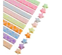 Strisce a stella portafortuna - 210 strisce luminose a stella, 10 colori, stelle luminose della felicità, strisce luminose fatte a mano, perfette per la decorazione della casa, San