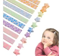 Strisce a stella portafortuna - 210 strisce luminose a stella, 10 colori, stelle luminose della felicità, strisce luminose fatte a mano, perfette per la decorazione della casa, San