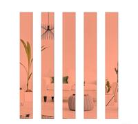 Strisce adesive acriliche a specchio, set da 10 pezzi, per decorazione da parete, per un'estetica moderna della casa in camera da letto e ufficio (oro rosa)