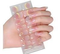 Strisce adesive in gel semi-indurito per unghie, con lampada UV/LED necessaria per le dita dei piedi, colore bianco con luce UV
