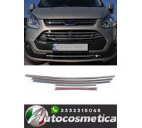 Strisce adesive paraurti anteriore acciaio cromo per Ford Transit Tourneo Custom
