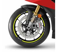 Strisce Adesive per Cerchi Ruote Moto compatibili Con Mv Agusta F3 - Giallo Fluo