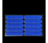 Strisce adesive riflettenti a nido d'ape, 10 pezzi, impermeabili, autoadesive, per auto, camion, decorazione notturna, adesivo giallo bianco rosso blu forte retro viscoso (blu)