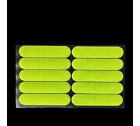 Strisce adesive riflettenti a nido d'ape, 10 pezzi, impermeabili, per auto, camion, decorazione esterna, visibilità notturna, adesivo giallo, bianco, rosso, blu, forte retro viscoso (verde)