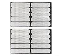 Strisce adesive riflettenti, confezione da 20 pezzi, resistenti alla polvere e all'acqua, per uso esterno e miglioramento della sicurezza (bianco)