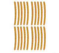 Strisce adesive riflettenti per mozzi ruota e pareti laterali dei pneumatici, per supportare gli standard di sicurezza passivi (giallo)