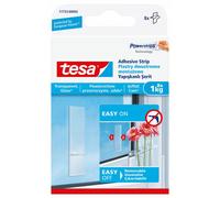Strisce adesive TESA per montaggio su vetro, trasparenti, fino a 1 kg, 8 pezzi.