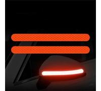 Strisce AntiGraffio Adesivo Riflettente per Porta Auto Specchietto Retrovisore Anti-collisione Nastro Riflettente Accessori Auto(Color:A Red)