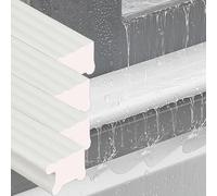 strisce antipioggia per davanzali Striscia Interna Bianca Per Finestre Anti-acqua Alta 22 Mm, Guarnizioni Anti-goccia, Fessure Per Schede Per Finestr(4 PCS)