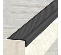 Strisce Antiscivolo per Scale Esterne Interne, Nastro Adesivo Antiscivolo per Gradini, Forma A L Nastro Antiscivolo, Autoadesiva, Installazione Facile, Adatto A Scale Interne ed Esterne ( Color : Blac