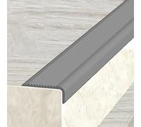 Strisce Antiscivolo per Scale Esterne Interne, Nastro Adesivo Antiscivolo per Gradini, Forma A L Nastro Antiscivolo, Autoadesiva, Installazione Facile, Adatto A Scale Interne ed Esterne ( Color : Gray