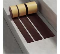 Strisce Antiscivolo per Scale Esterne Interne, Profilo Di Transizione in PVC Autoadesiva, Per unire le fessure del pavimento, scivolamento sulle scale(Brown,5cm/0.16Ft x 3.0m/9.8Ft)