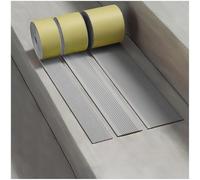 Strisce Antiscivolo per Scale Esterne Interne, Profilo Di Transizione in PVC Autoadesiva, Per unire le fessure del pavimento, scivolamento sulle scale(Gray,8cm/0.26Ft x 5m/16.4Ft)