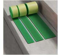 Strisce Antiscivolo per Scale Esterne Interne, Profilo Di Transizione in PVC Autoadesiva, Per unire le fessure del pavimento, scivolamento sulle scale(Green,5cm/0.16Ft x 3.0m/9.8Ft)