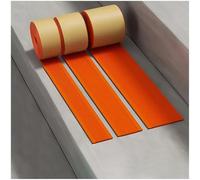 Strisce Antiscivolo per Scale Esterne Interne, Profilo Di Transizione in PVC Autoadesiva, Per unire le fessure del pavimento, scivolamento sulle scale(Orange,8cm/0.26Ft x 1m/3.28Ft)