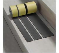 Strisce Antiscivolo per Scale Esterne Interne, Profilo Di Transizione in PVC Autoadesiva, Per unire le fessure del pavimento, scivolamento sulle scale(Black,8cm/0.26Ft x 7m/23Ft)