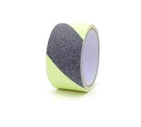 Strisce antiscivolo Strisce antiscivolo 5CM*5M, strisce luminose al buio, di sicurezza impermeabili verdi for esterni, pavimenti ad alto attrito for gradini delle scale(Green-Black Twill)