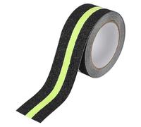 Strisce antiscivolo Strisce antiscivolo 5CM*5M, strisce luminose al buio, di sicurezza impermeabili verdi for esterni, pavimenti ad alto attrito for gradini delle scale(Black-Green)