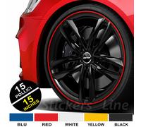 Strisce Auto adesive adesivi cerchi CATARIFRANGENTI™ 6 mm 15" wheel rim stickers