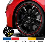 Strisce Auto adesive adesivi cerchi CATARIFRANGENTI™ 6 mm 17" wheel rim stickers